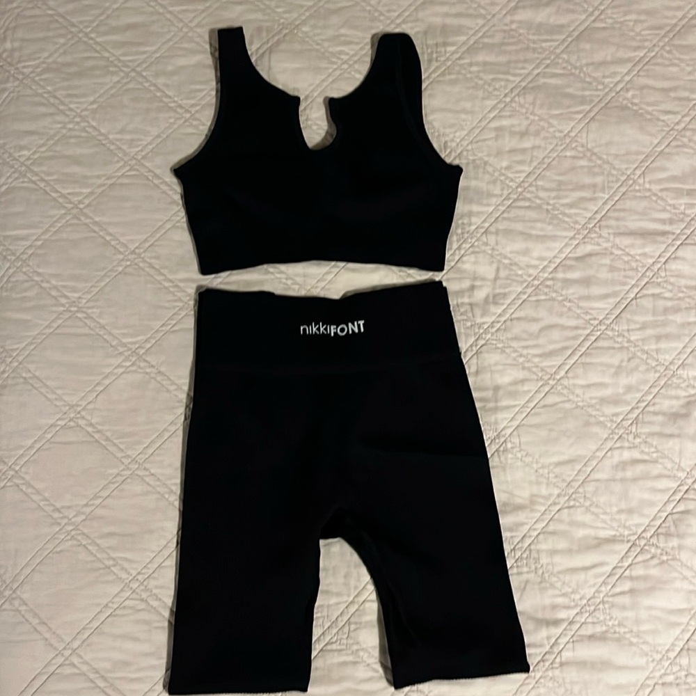 Nikki Font pant and top